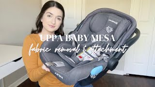 UPPABaby Mesa Fabric Removal and Attachment  How To Clean [upl. by Cadmar]