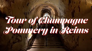 Tour of Champagne Pommery in Reims France [upl. by Nylaret]