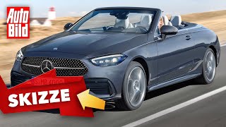 Mercedes CKlasse Cabrio 2023  Kommt die neue CKlasse doch als Cabrio  Skizze [upl. by Nelleh830]