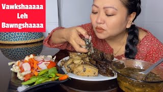 Vawksa dawlrep nena bai bawngsa roast zawngṭah mu ruai ṭheh salad Mizo Mukbang mukbang eating [upl. by Alled201]