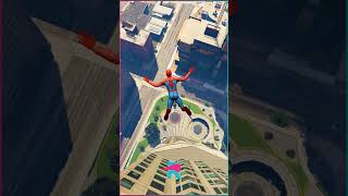 Will the spiderman survive from the tallest building  shorts gta5 spiderman [upl. by Radec618]