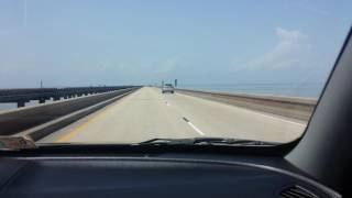 Driving across Lake Pontchartrain on Causeway Bridge Jun 2015 [upl. by Roxie]