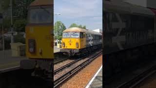 33012 amp 73109 amp 69002 Pass Brockenhurst Railway Station on Platform 2 At speed [upl. by Vere]