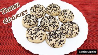 Tahini Cookies Recipe। Healthy Turkish Teatime Cookies। Sesame Vegan Cookies Recipe [upl. by Yerffe]