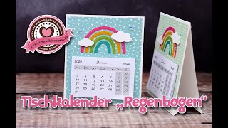 Tutorial Tischkalender quotRegenbogenquot mit Stampin Up [upl. by Aizirtap]