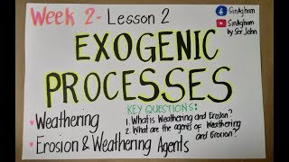 Lesson 5  Exogenic Processes [upl. by Ailadgim546]