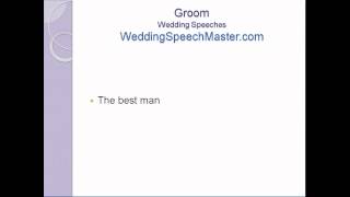 Groom Wedding Speech Tips [upl. by Noakes590]