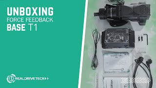 RealdriveTech  Unboxing Base Force Feedback T1 [upl. by Halsy147]