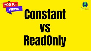 Difference Between Constant and ReadOnly in C  CSharp Interview Questions amp Answers [upl. by Livi]