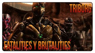 MKXL  Todos los Fatalities y Brutalities  Triborg [upl. by Akimas]