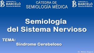 Seminario Síndrome Cerebeloso [upl. by Alguire]