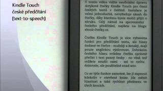 Kindle Touch  české předčítání texttospeech v češtině [upl. by Kelcy]