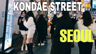 4K Seoul walk  KONDAE Konkuk university station area KONDAE street tour seoul south korea [upl. by Lancelot]