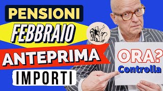 PENSIONI FEBBRAIO ARRIVATE⁉️ ANTEPRIMA IMPORTI GIÀ VISIBILI❓ Controlla ora ma [upl. by Jenkel565]