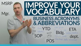 Learn 17 Business Abbreviations amp Acronyms in English [upl. by Yehc]