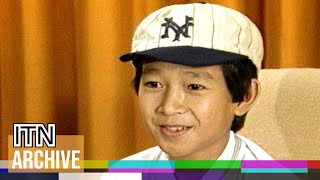 12yearold Ke Huy Quan Interview – quotIm very luckyquot 1984 [upl. by Littman340]