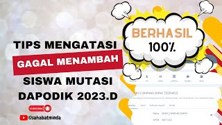 Tips Mengatasi Peserta Didik Mutasi Tidak Masuk Dapodik 2023d [upl. by Nisbet]