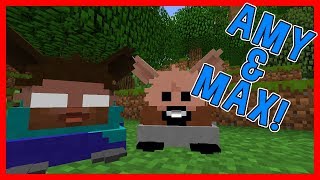 HEROBRINE amp NOTCH JOIN MY GAME  Amy amp Max Ep58  Minecraft [upl. by Noslien410]