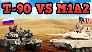 50 M1A2s Abrams versus 50 T90 tanks  WHO WILL WIN [upl. by Ybot]