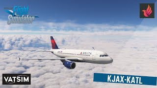 Microsoft Flight Simulator 2020  Jacksonville KJAX  KATL Atlanta  Fenix A319  Vatsim [upl. by Rolfston]