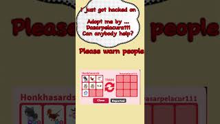 Got hacked on adopt me Can anyone help fadedplayz sunnyxmisty fishyroblox adoptme [upl. by Tol]