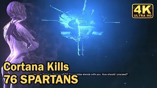 Halo Infinite Cortana Kills 76 Spartans Cutscene 4K [upl. by Mode622]