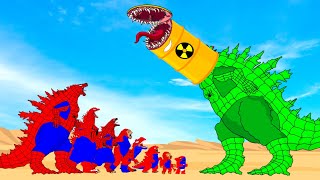 BOSS GODZILLA RADIATION vs Team GODZILLA amp KONG DINOSAUR Monsters Ranked From Weakest To Strongest [upl. by Demakis]