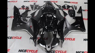 Motorcycle Fairings Kit  20072008 Honda CBR 600RR CharcoalBlack Gloss Fairings   HND34 [upl. by Yemrej]