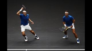 FedererNadal vs SockQuerrey  Laver Cup Highlights HD [upl. by Ecnahoy]