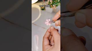 😱Diy flower hizab pin🌸diy beautiful hijab pinhijab clayflower diy hijabpinsyoutubeshorts [upl. by Nollek]