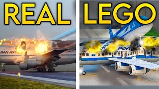 Plane Crash Animation VS Lego Recreation FULL MOVIE [upl. by Yobybab]