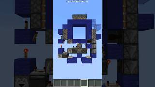 Blue 3x3 Piston Door  Minecraft Bedrock minecraft redstone shorts [upl. by Emie]