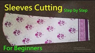 Bazo Ki Cutting Sleeves cuttingHow To Cut Perfect SleeveSimple Method For Beginnersstep by step [upl. by Davidde]