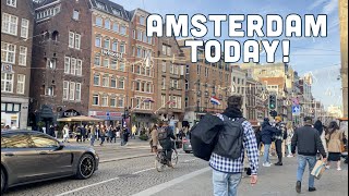 AMSTERDAM TODAY ft Central Station Warmoesstraat amp Dam Square  Netherlands Walking Tour 4K HD [upl. by Eiramlatsyrk]