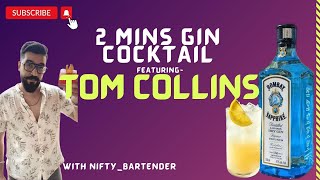 2 Minute Gin Cocktail  Tom Collins Cocktail Recipe   How to make Perfect Tom Collins [upl. by Bright]