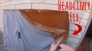 How to fix cars Headliner Professionally  HOW TO REPAIR A SAGGING HEADLINER [upl. by Anneh]