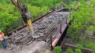 Mewburn Road Bridge Demolition  Time Lapse [upl. by Itra]