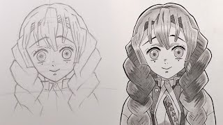 How to Draw Mitsuri Kanroji  Kimetsu no Yaiba [upl. by Ahsiugal]