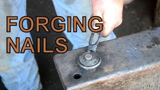 BLACKSMITHINGMAKING ROSEHEAD NAILS [upl. by Volney846]