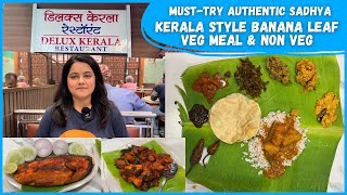 Authentic Unlimited Sadhya  Delux Kerala Restaurant  Kerala Restaurant serves Food on Banana Leaf [upl. by Gruber556]