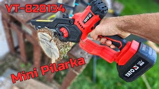 MINI Pilarka YATO YT828134  Bezszczotkowa Automatyczne Smarowanie Łańcucha  TEST [upl. by Anitaf972]