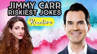 American Reacts  JIMMY CARR  Riskiest Jokes  Vol 1 [upl. by Itnavart891]