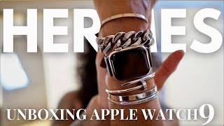 The Wait is Over Unboxing My New Hermes Apple Watch 9  Yvette Sojourner [upl. by Suivart]