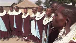 A Tanzanian Maasai tribes singing and jumping dance in their boma [upl. by Anitnegra464]