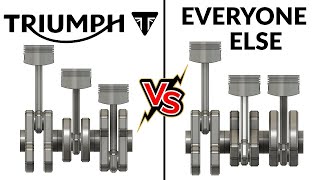 Triumph TPlane Engine Explained and Compared with Yamahas CP3 Crossplane Inline 3 engine [upl. by Reeve]