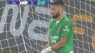 Olivier Giroud Goalkeeper 🤔 Genoa Vs Milan 01 All goal and highlight result [upl. by Anitnamaid255]