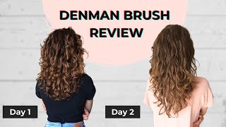 Denman Brush Review and Tutorial on Wavy Hair 2b2c [upl. by Sisile]