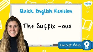 How Do You Use the Suffix ous  KS2 English Concept for Kids [upl. by Amber44]