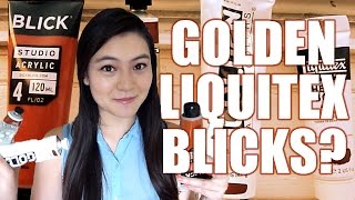 Acrylic Paint Brand Comparison Golden vs Liquitex vs Blicks  LittleArtTalks [upl. by Gabriellia]