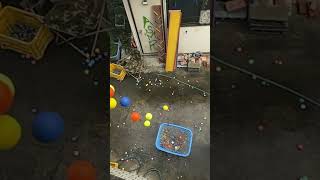 Slowmotion video Marble run ball thrown into water from the second floor 8 Short [upl. by Rieth]